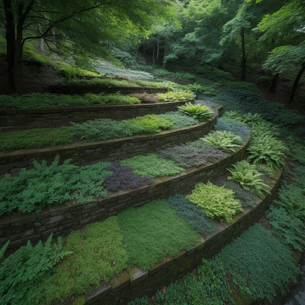 Terracing a Sloped Woodland Garden