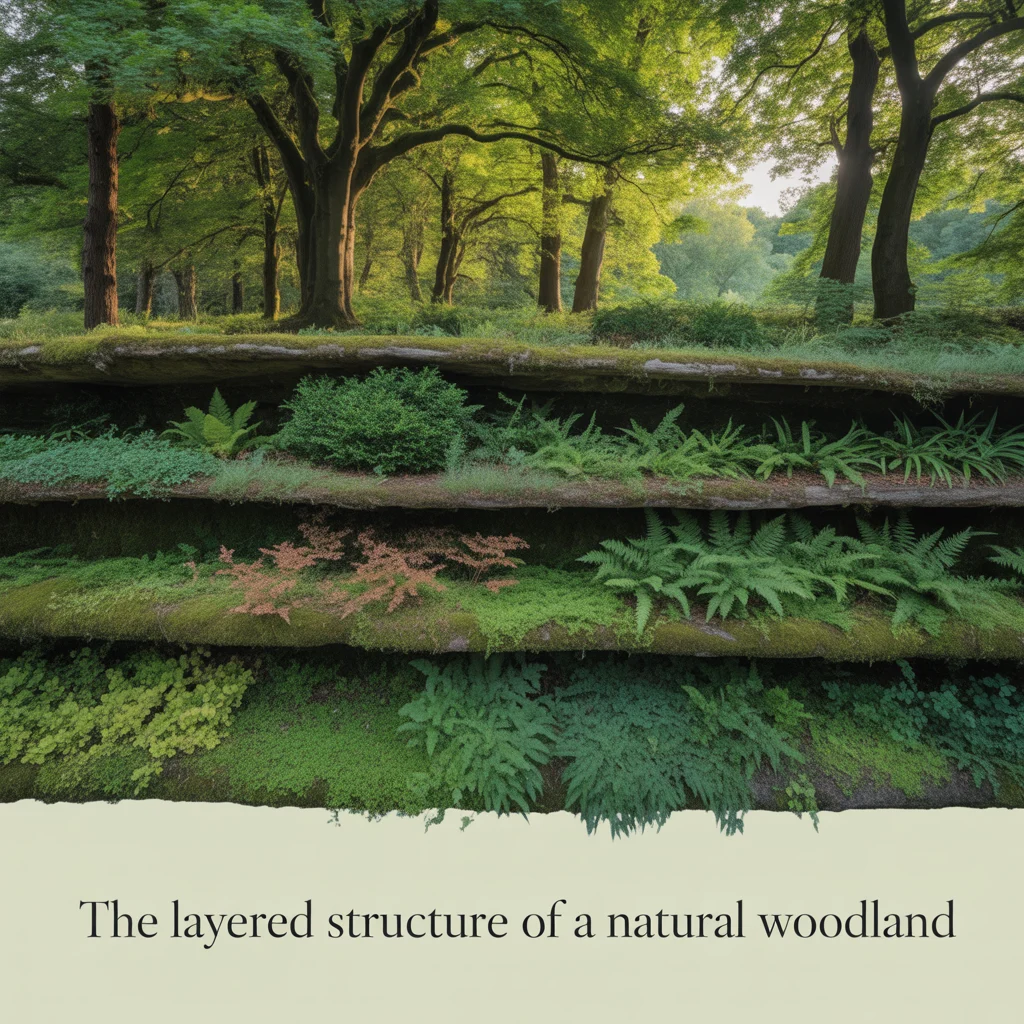 The Layered Structure of a Natural Woodland