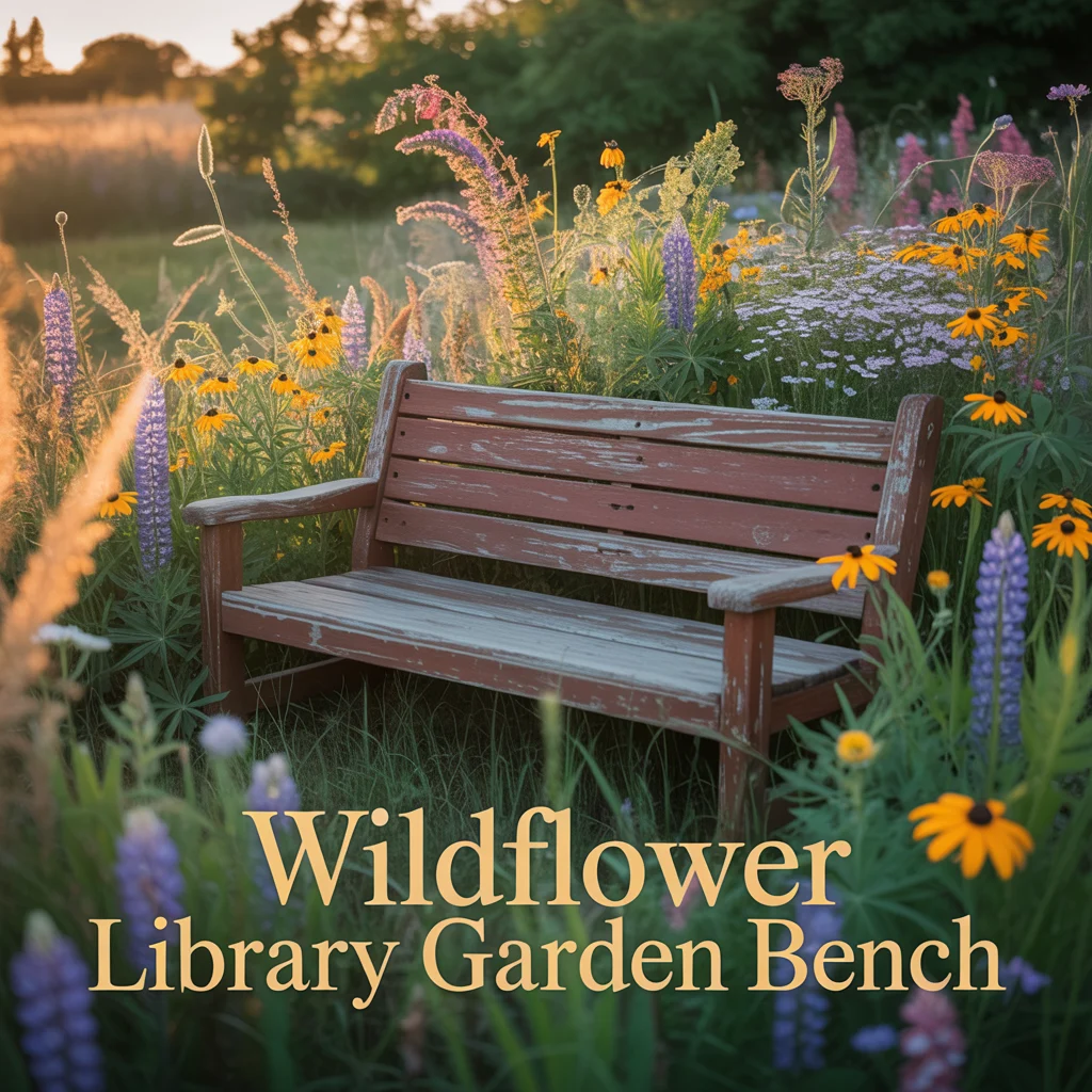 Wildflower Library Garden Bench