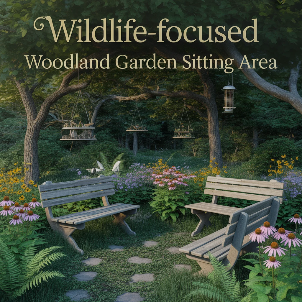 Wildlife-Focused Woodland Garden Sitting Area