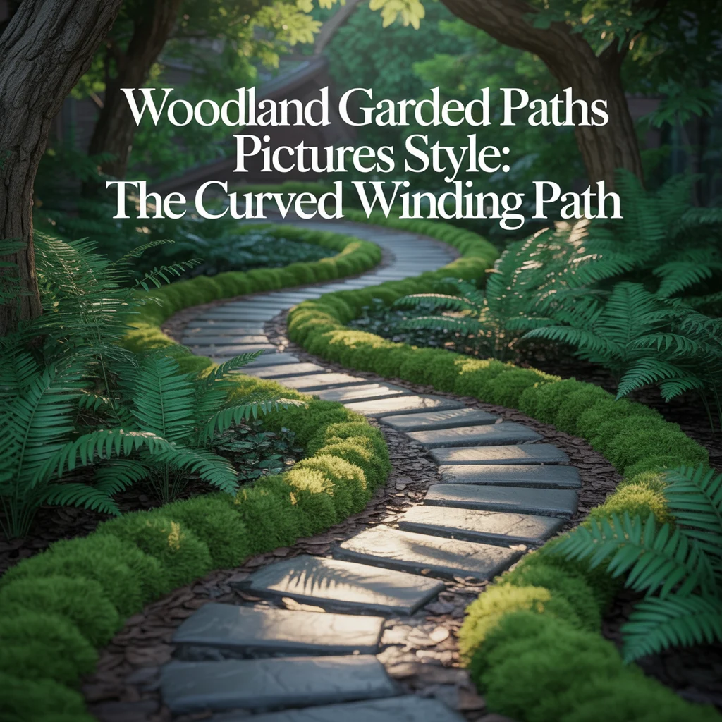 Woodland Garden Paths Pictures Style: The Curved Winding Path