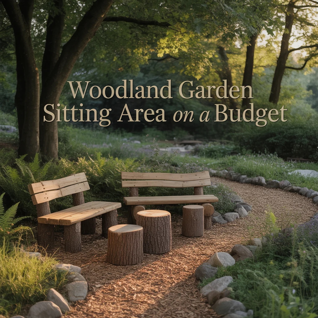 Woodland Garden Sitting Area on a Budget