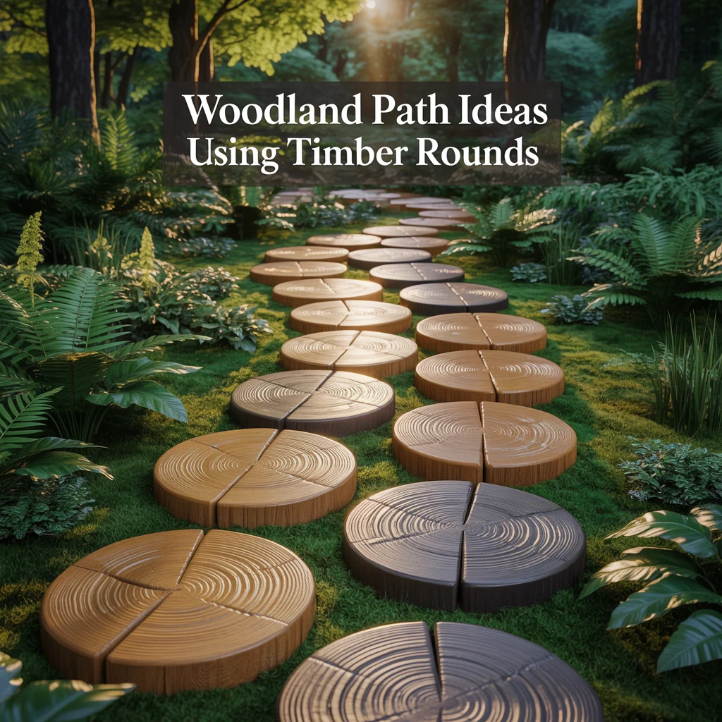 Woodland Path Ideas Using Timber Rounds