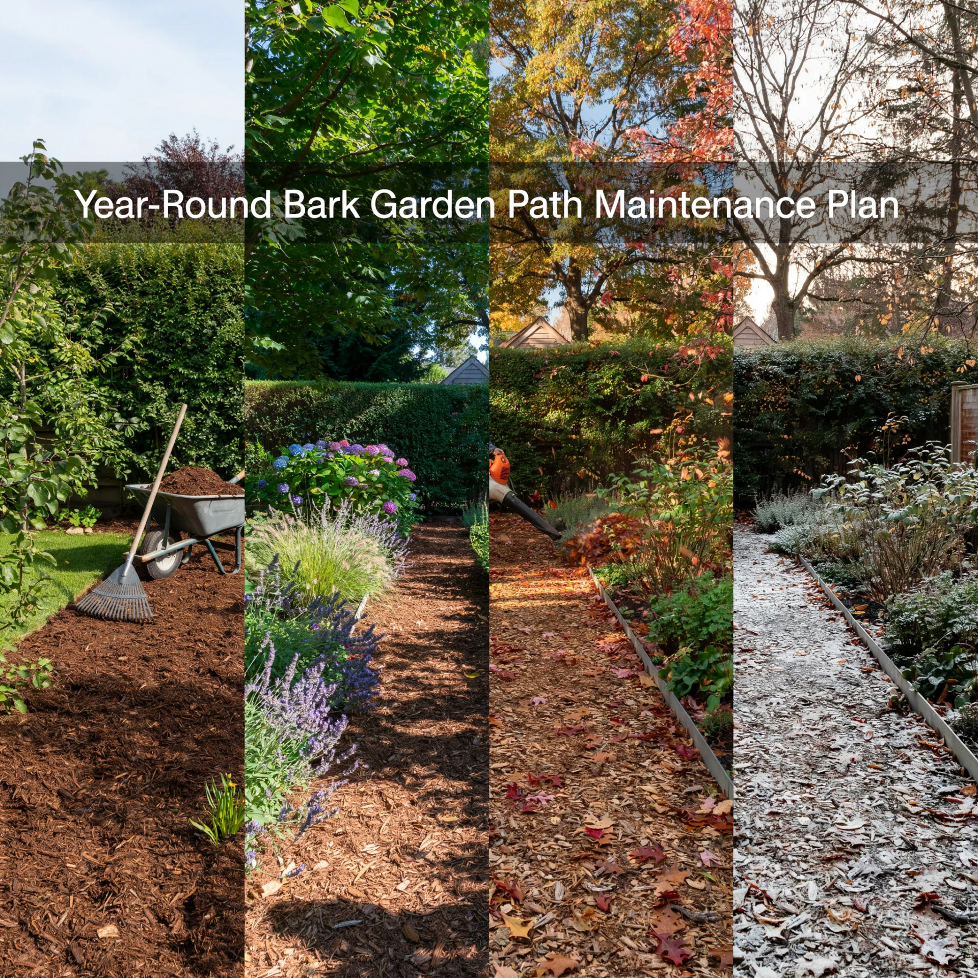 Year-Round Bark Garden Path Maintenance Plan