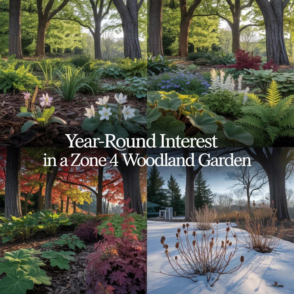 Year-Round Interest in a Zone 4 Woodland Garden