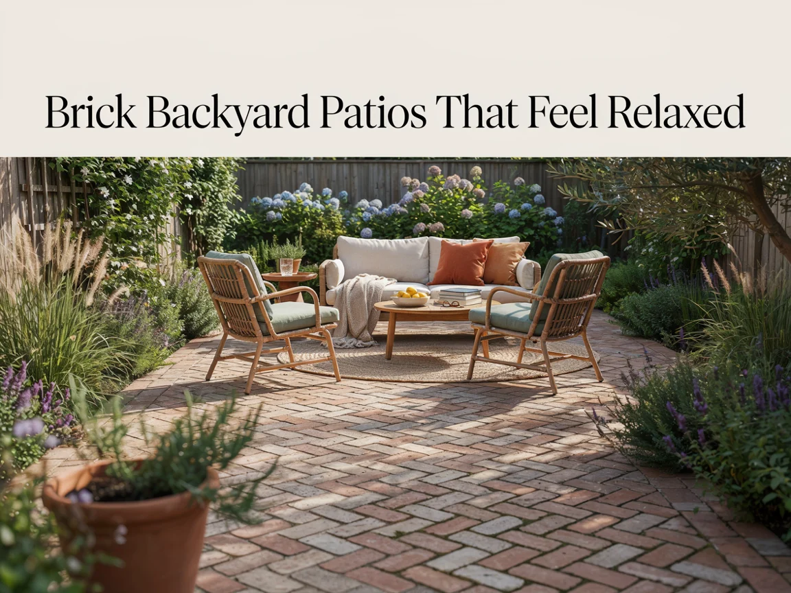 Brick Backyard Patios That Feel Relaxed