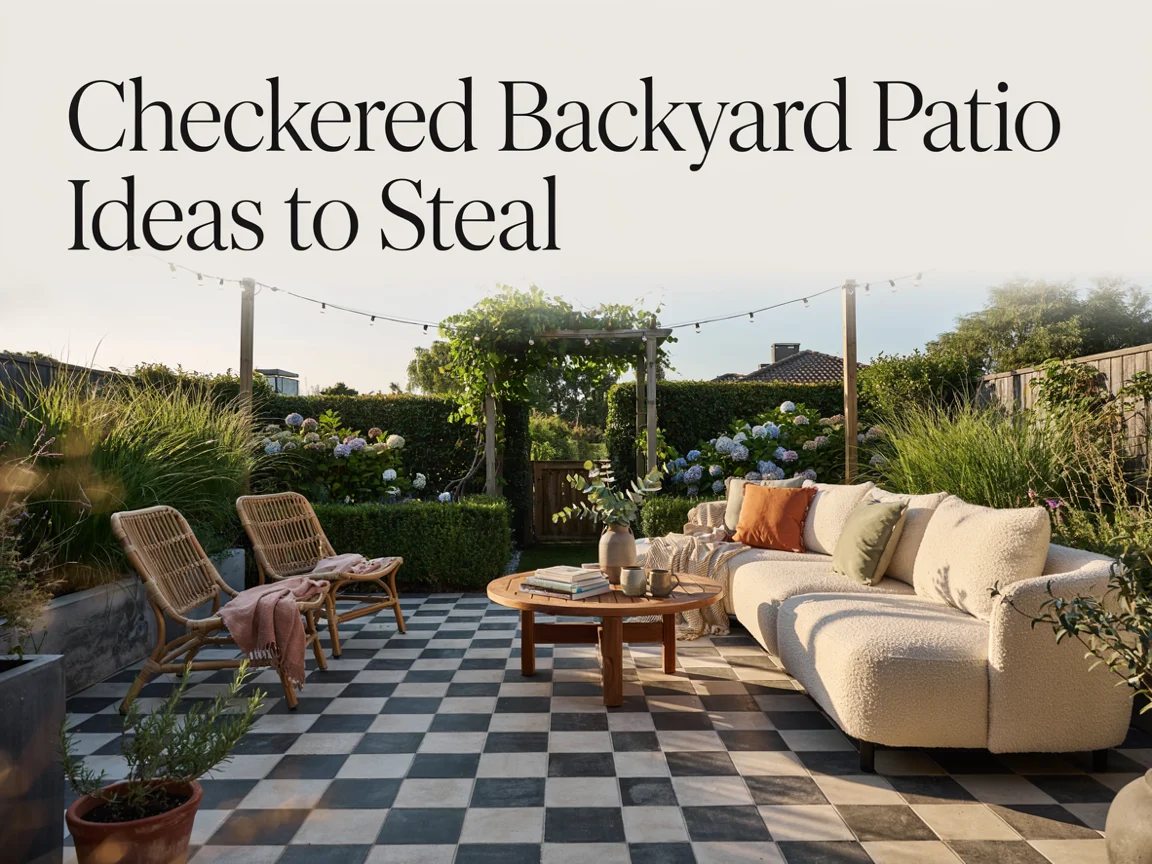 Checkered Backyard Patio Ideas to Steal
