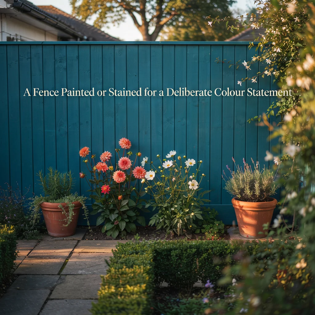 A Fence Painted or Stained for a Deliberate Colour Statement