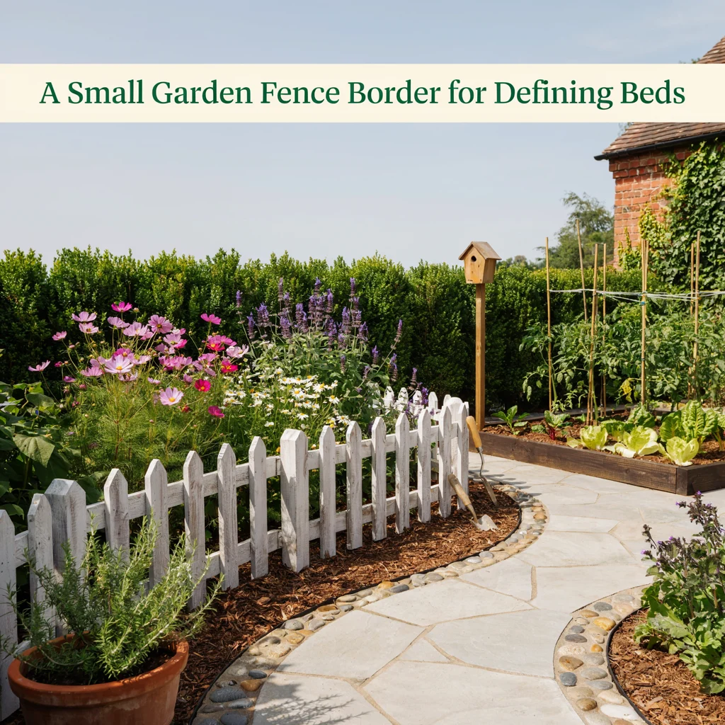 A Small Garden Fence Border for Defining Beds