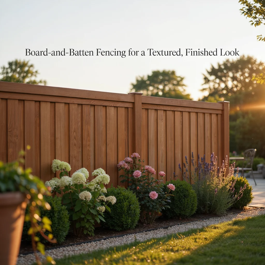 Board-and-Batten Fencing for a Textured, Finished Look