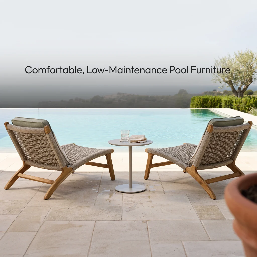 Comfortable, Low-Maintenance Pool Furniture