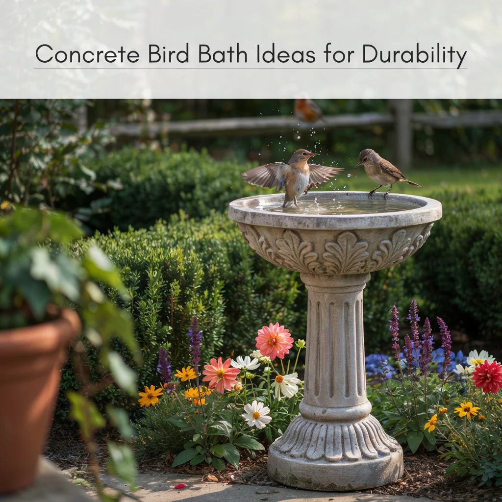 Concrete Bird Bath Ideas for Durability