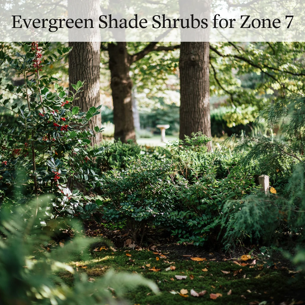 Evergreen Shade Shrubs for Zone 7