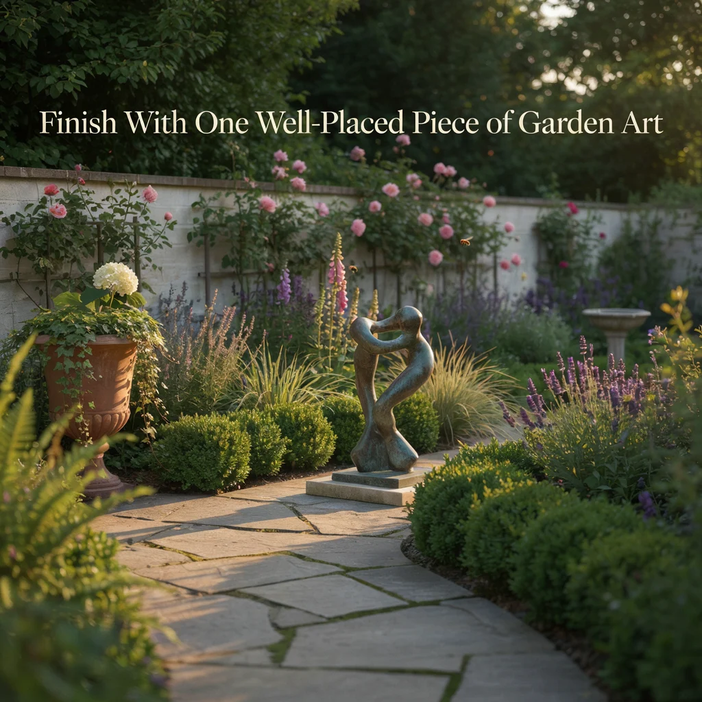 Finish With One Well-Placed Piece of Garden Art