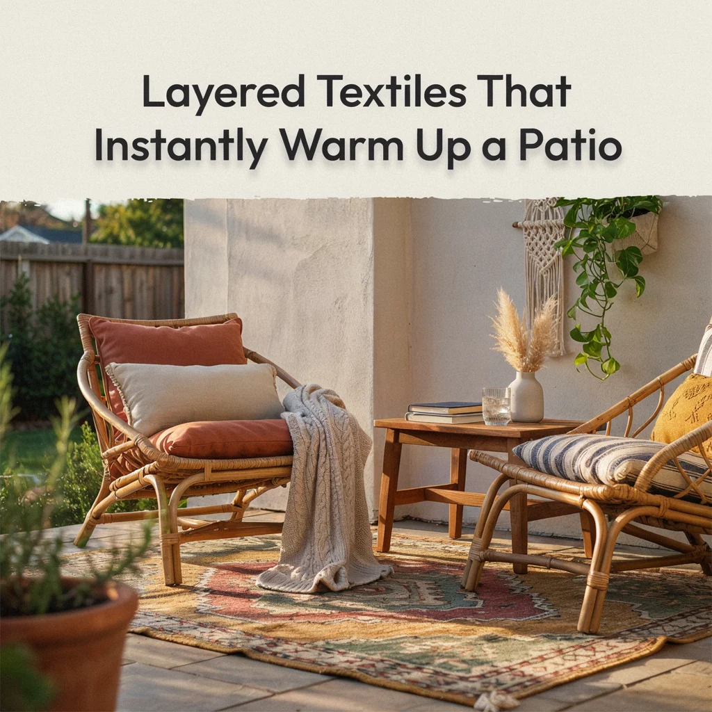 Layered Textiles That Instantly Warm Up a Patio