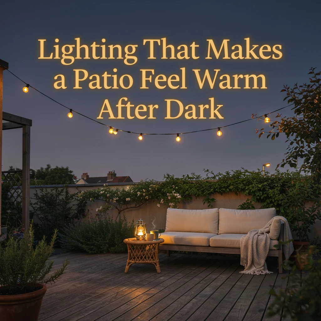 Lighting That Makes a Patio Feel Warm After Dark