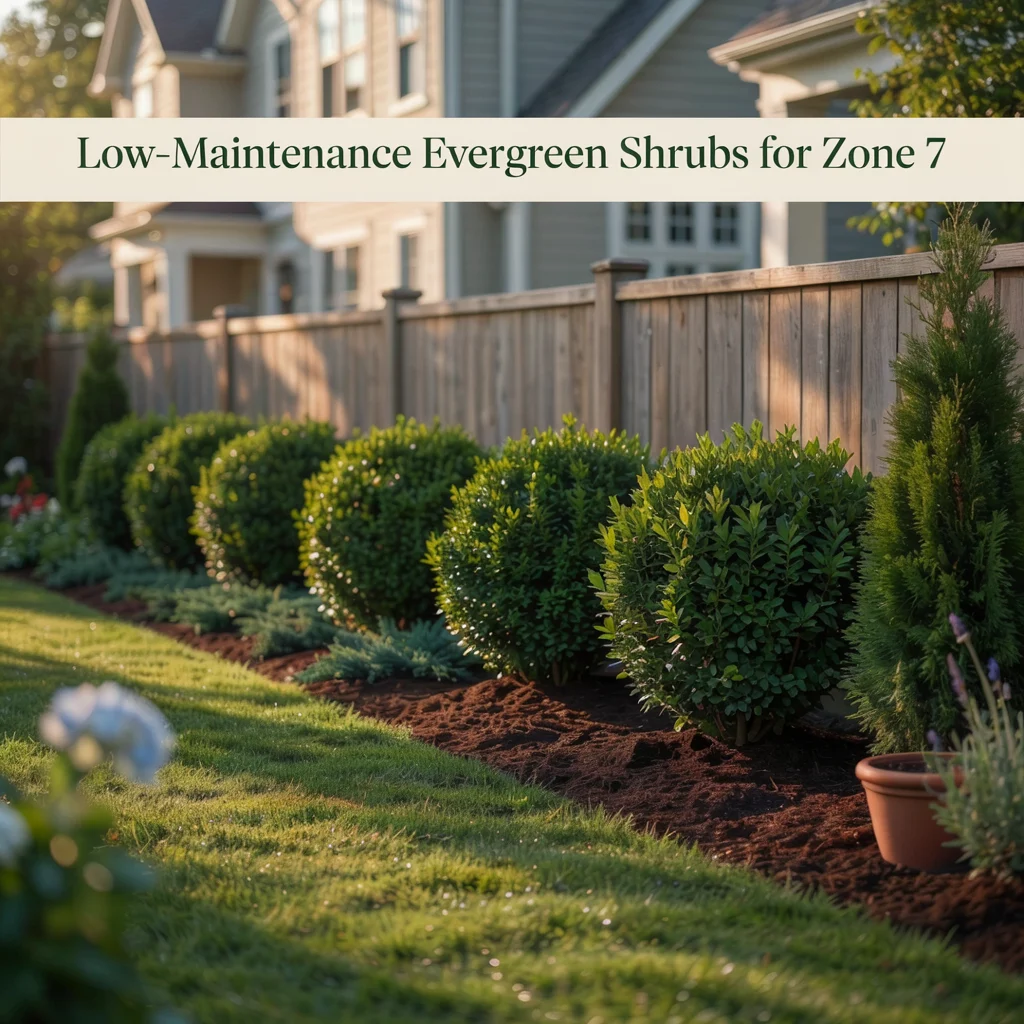 Low-Maintenance Evergreen Shrubs for Zone 7