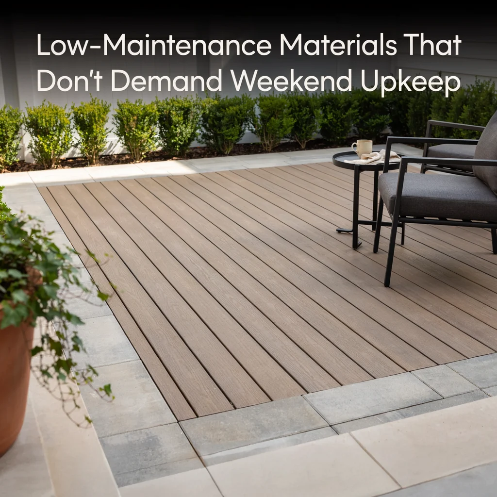 Low-Maintenance Materials That Don't Demand Weekend Upkeep
