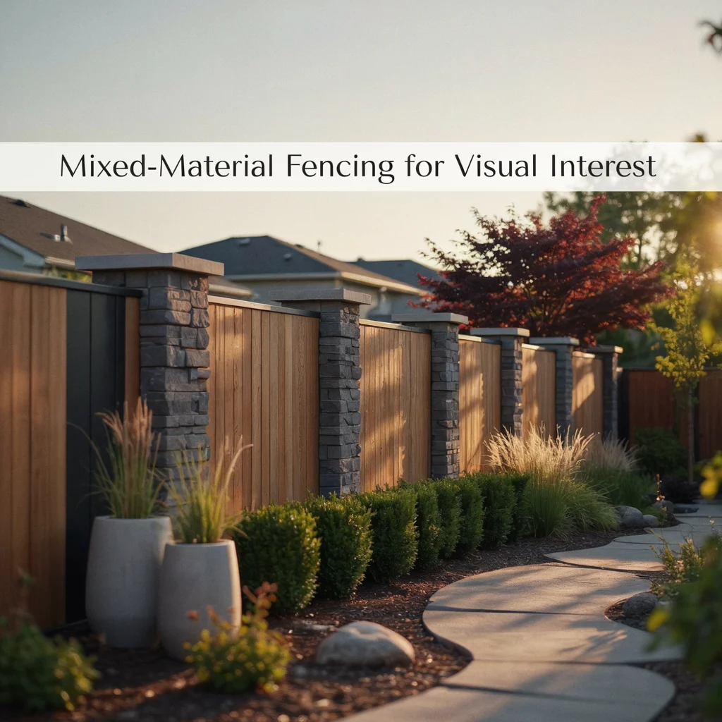 Mixed-Material Fencing for Visual Interest