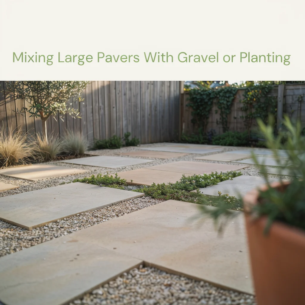 Mixing Large Pavers With Gravel or Planting