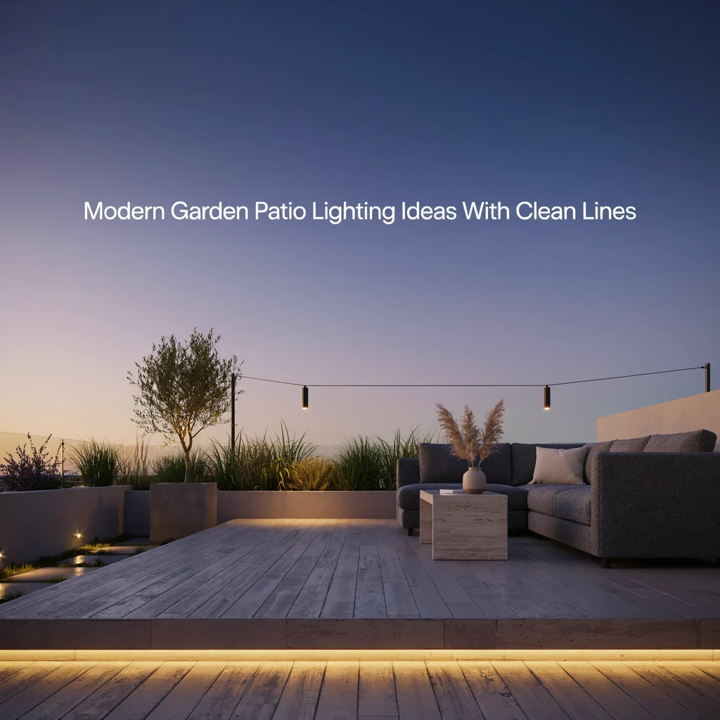 Modern Garden Patio Lighting Ideas With Clean Lines