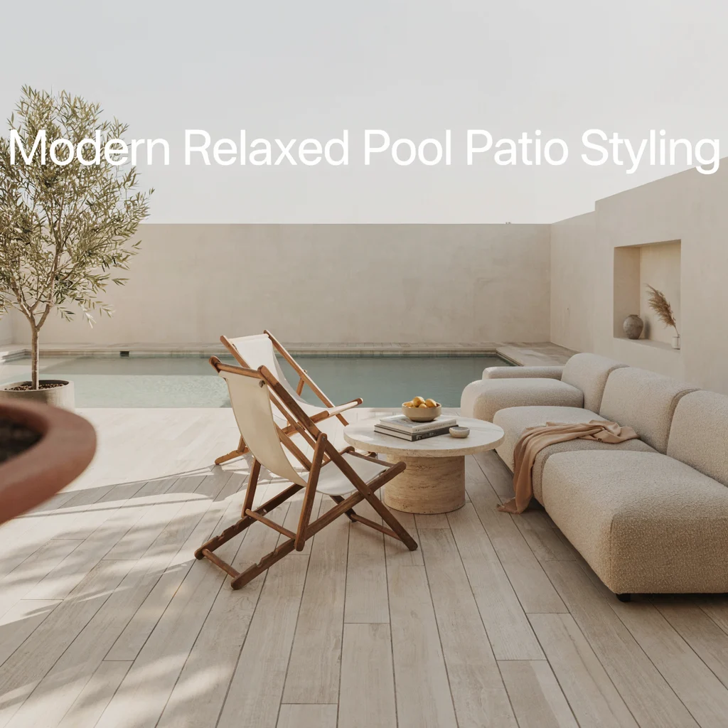 Modern Relaxed Pool Patio Styling