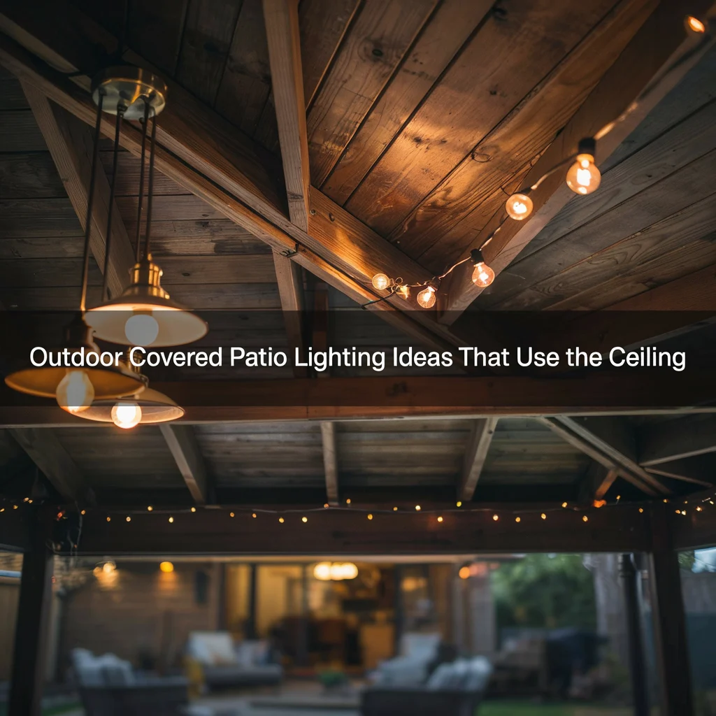 Outdoor Covered Patio Lighting Ideas That Use the Ceiling