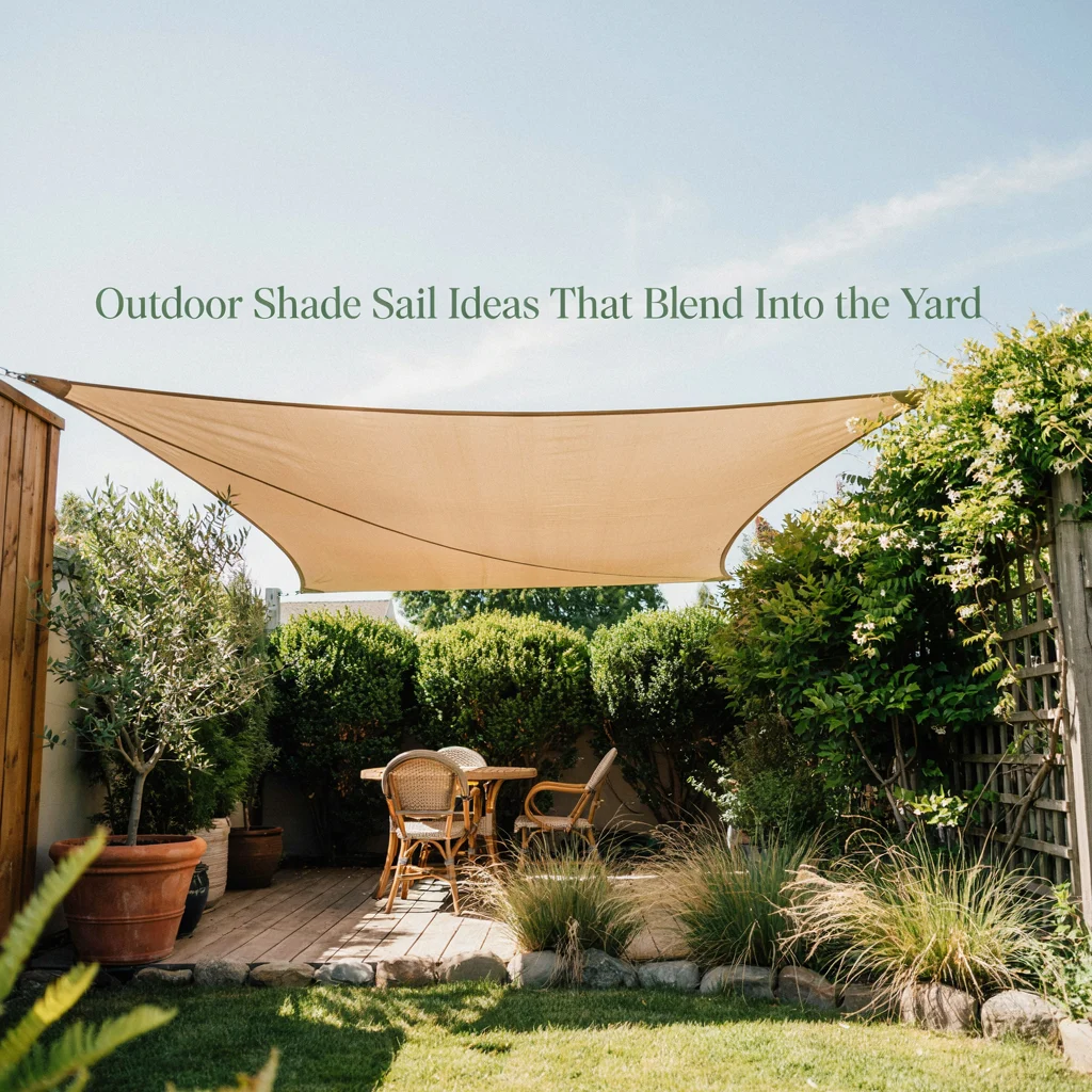 Outdoor Shade Sail Ideas That Blend Into the Yard