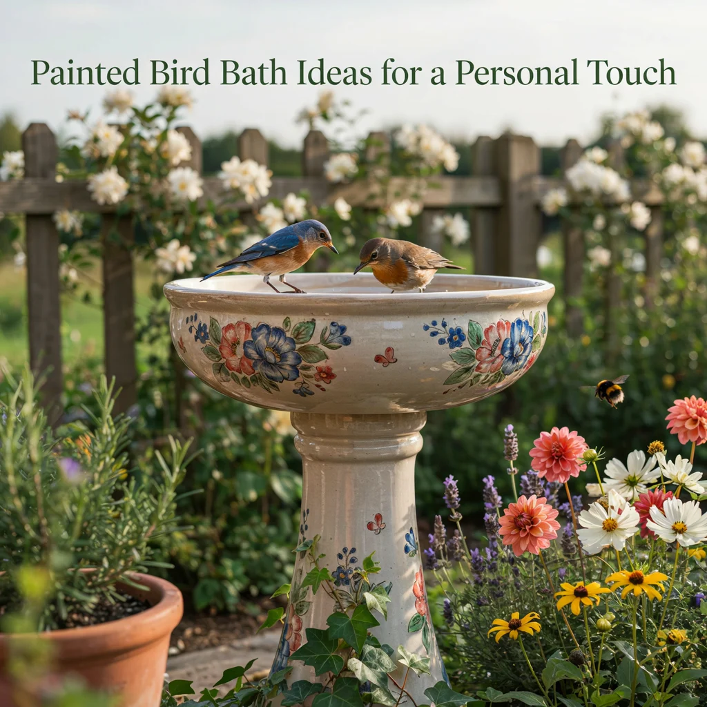 Painted Bird Bath Ideas for a Personal Touch