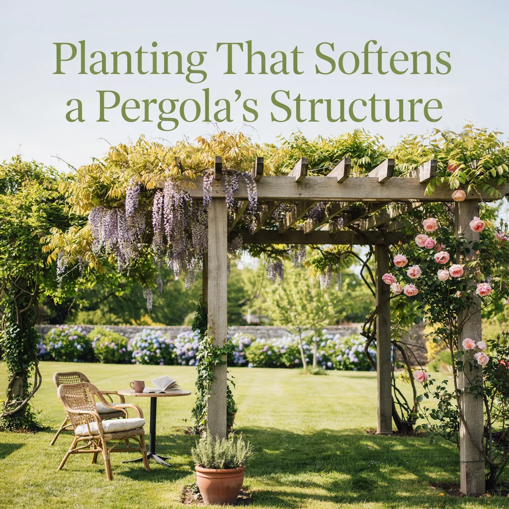 Planting That Softens a Pergola's Structure