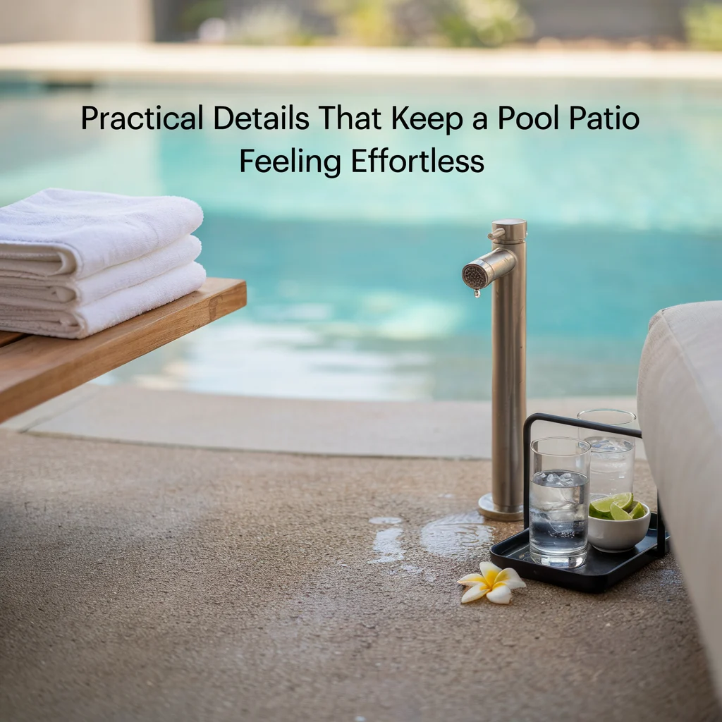 Practical Details That Keep a Pool Patio Feeling Effortless