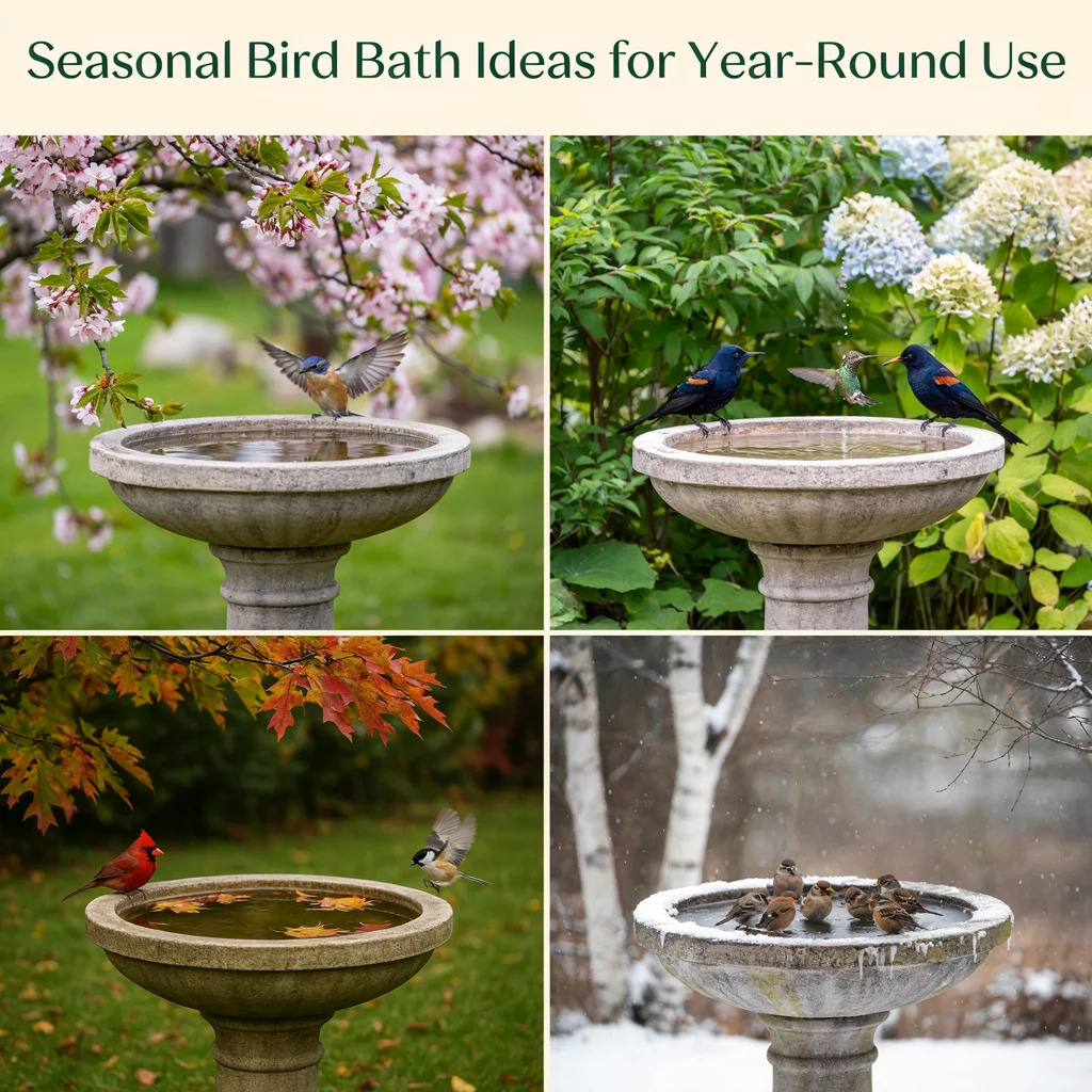 Seasonal Bird Bath Ideas for Year-Round Use