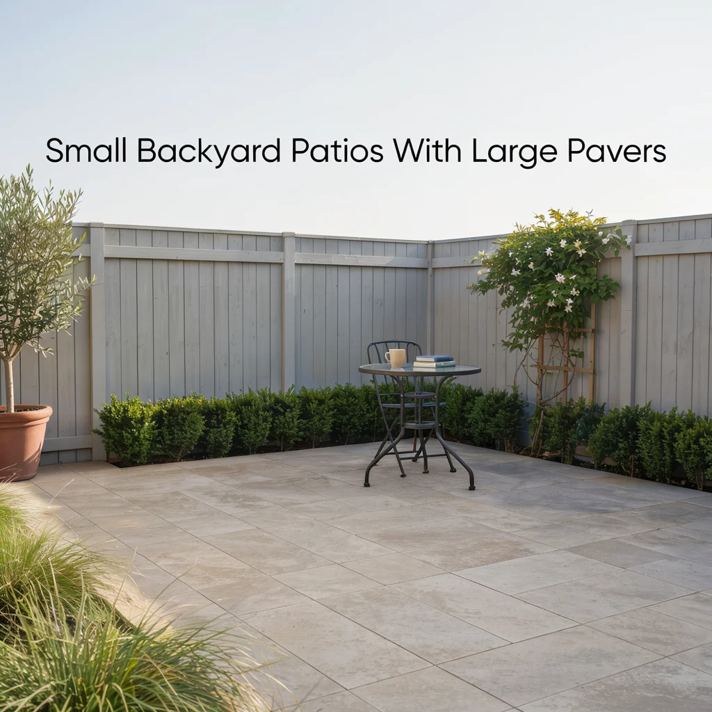 Small Backyard Patios With Large Pavers