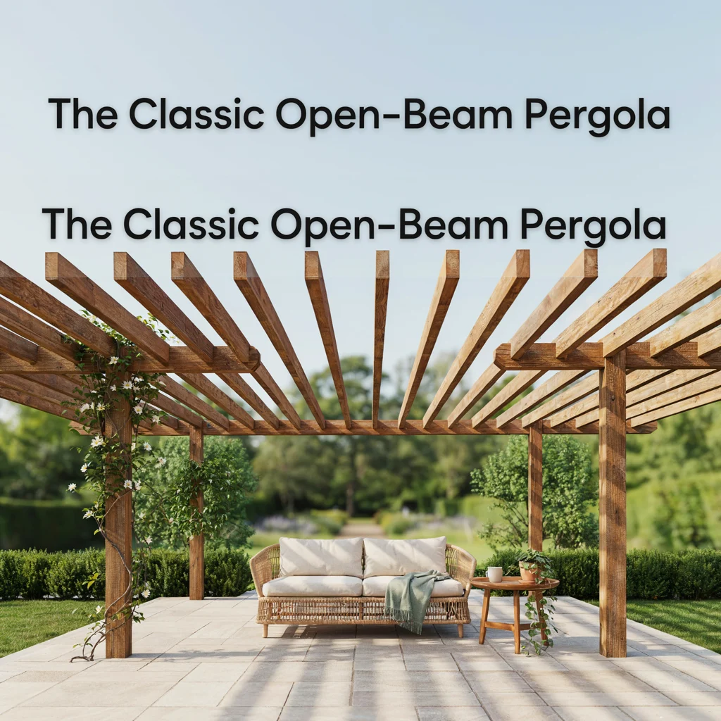 The Classic Open-Beam Pergola
