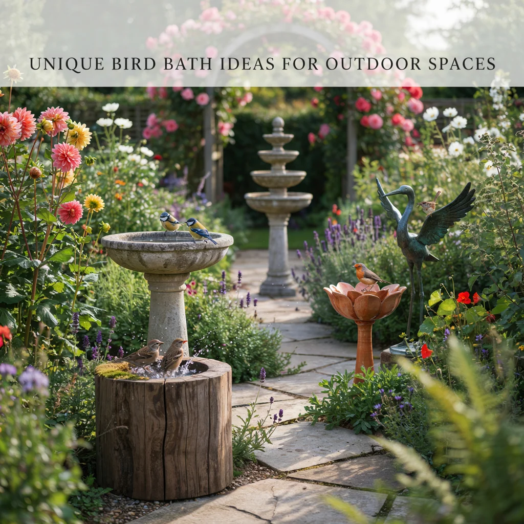 Unique Bird Bath Ideas for Outdoor Spaces
