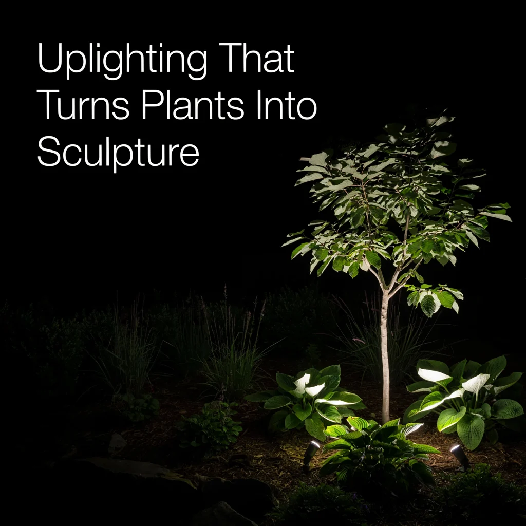 Uplighting That Turns Plants Into Sculpture
