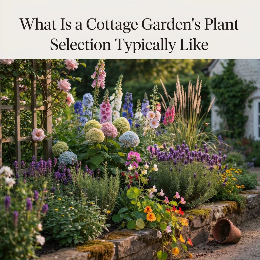 What Is a Cottage Garden's Plant Selection Typically Like