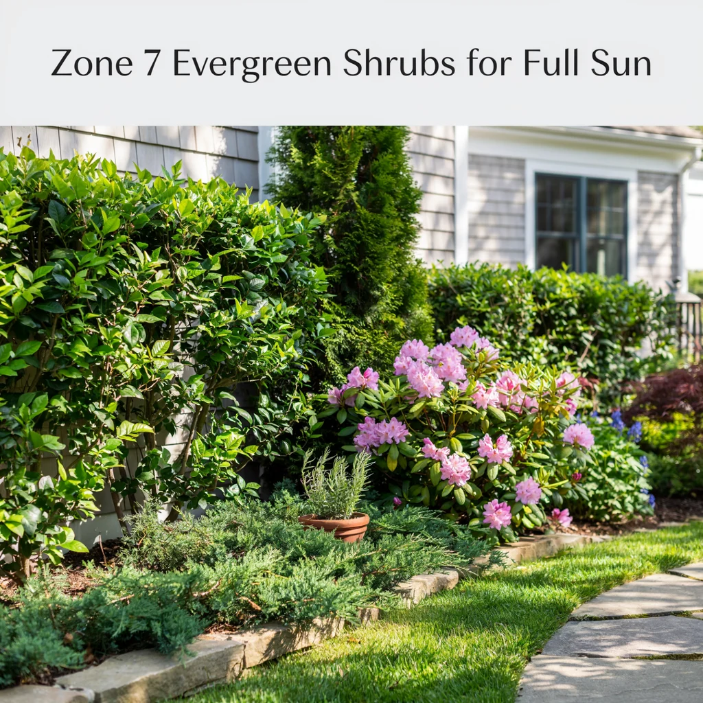 Zone 7 Evergreen Shrubs for Full Sun