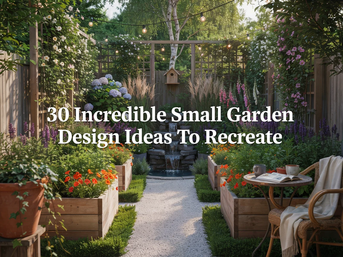 30 Incredible Small Garden Design Ideas To Recreate