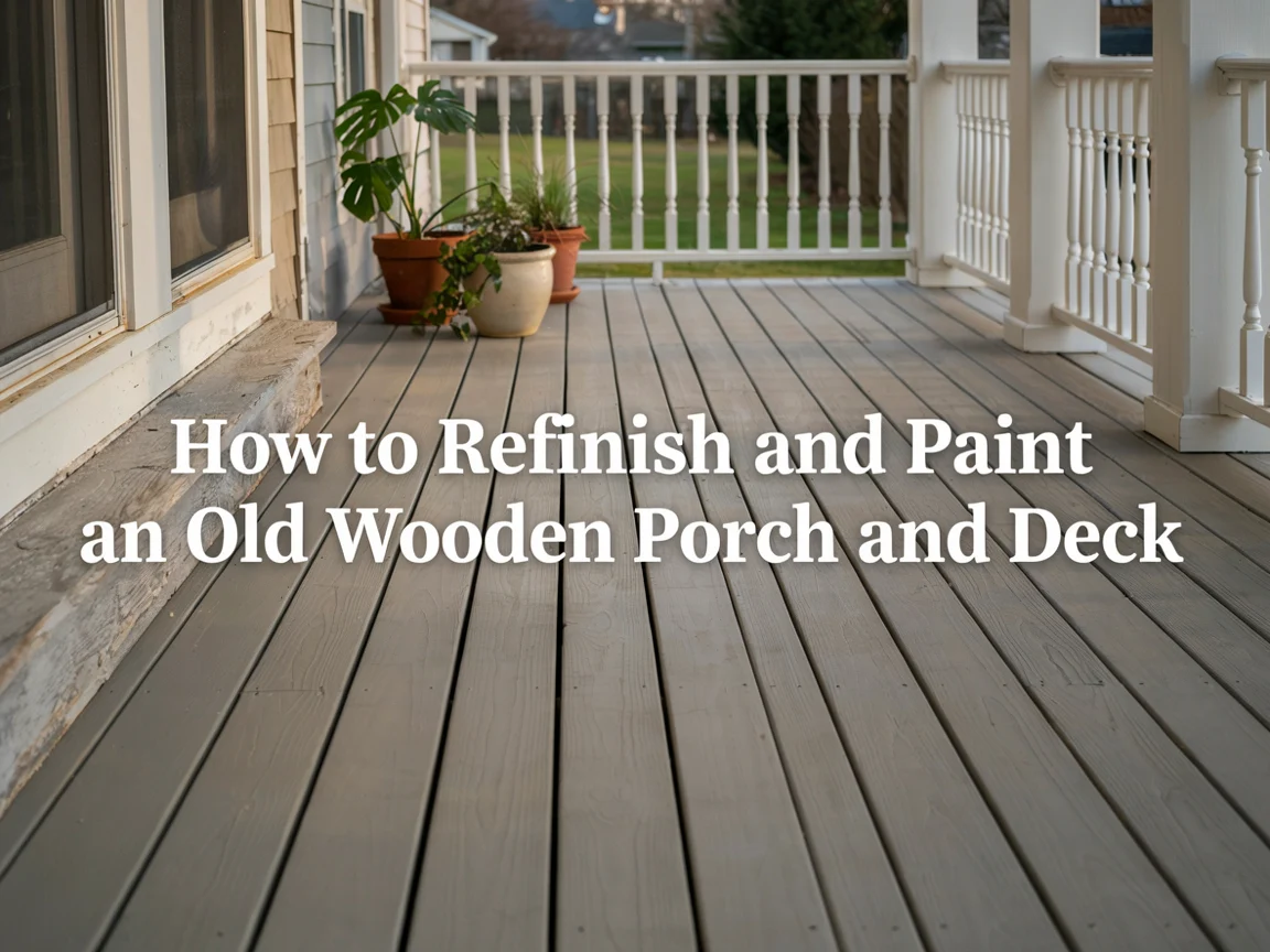 How to Refinish and Paint an Old Wooden Porch and Deck