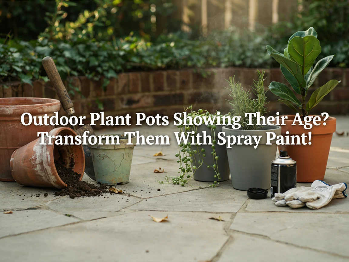 Outdoor Plant Pots Showing Their Age