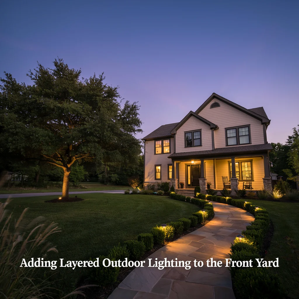 Adding Layered Outdoor Lighting to the Front Yard