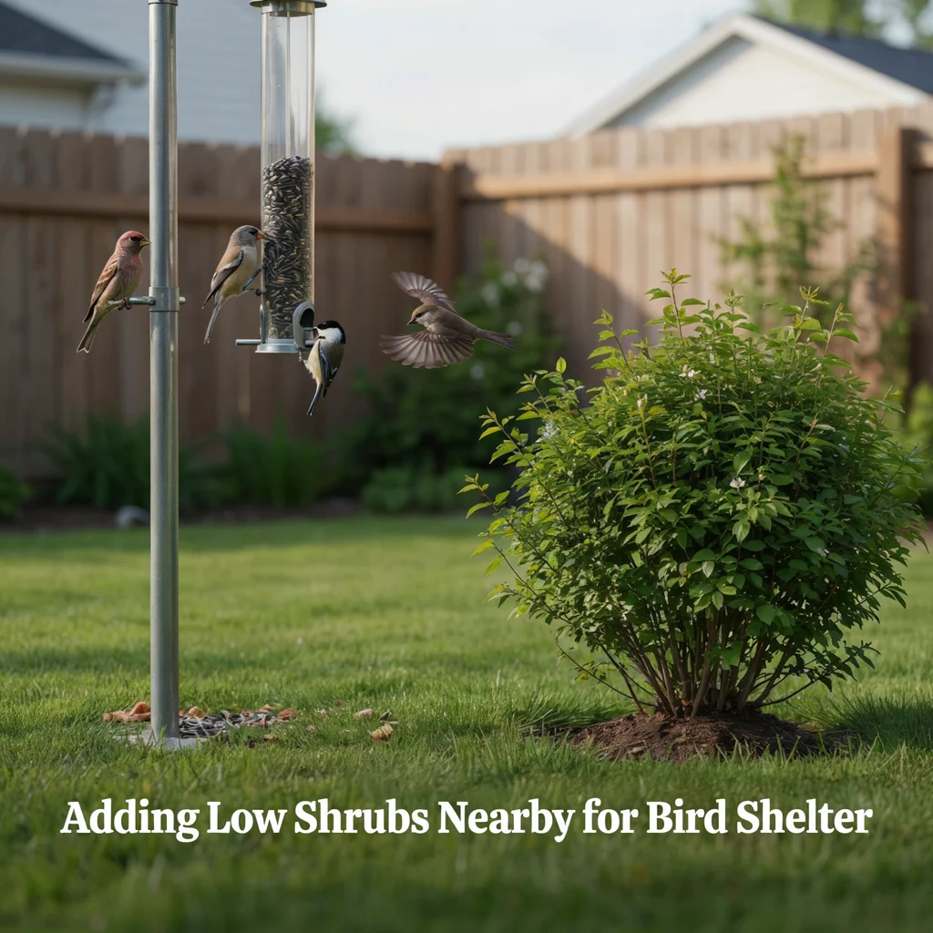 Adding Low Shrubs Nearby for Bird Shelter