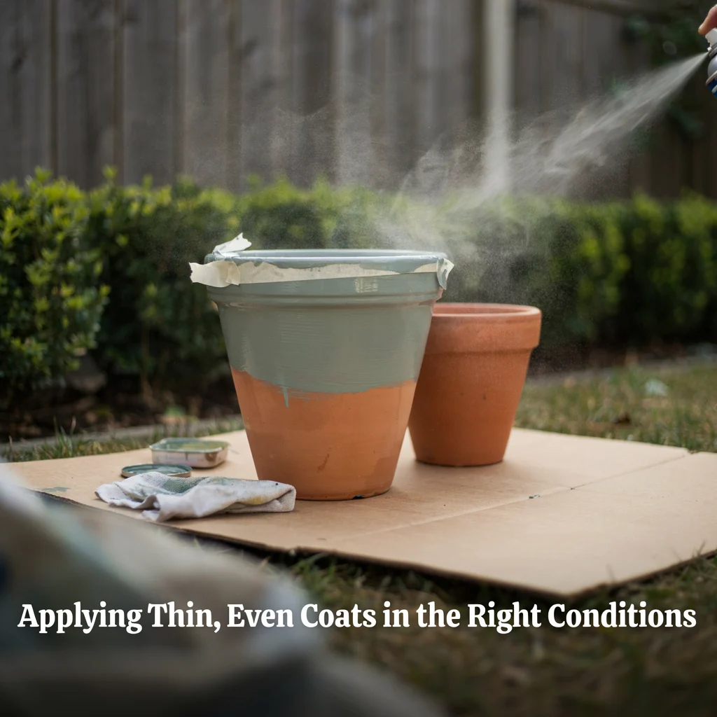Applying a Bonding Primer for Plastic or Glazed Pots
