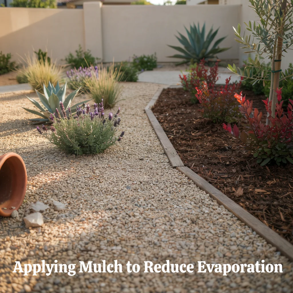 Applying Mulch to Reduce Evaporation