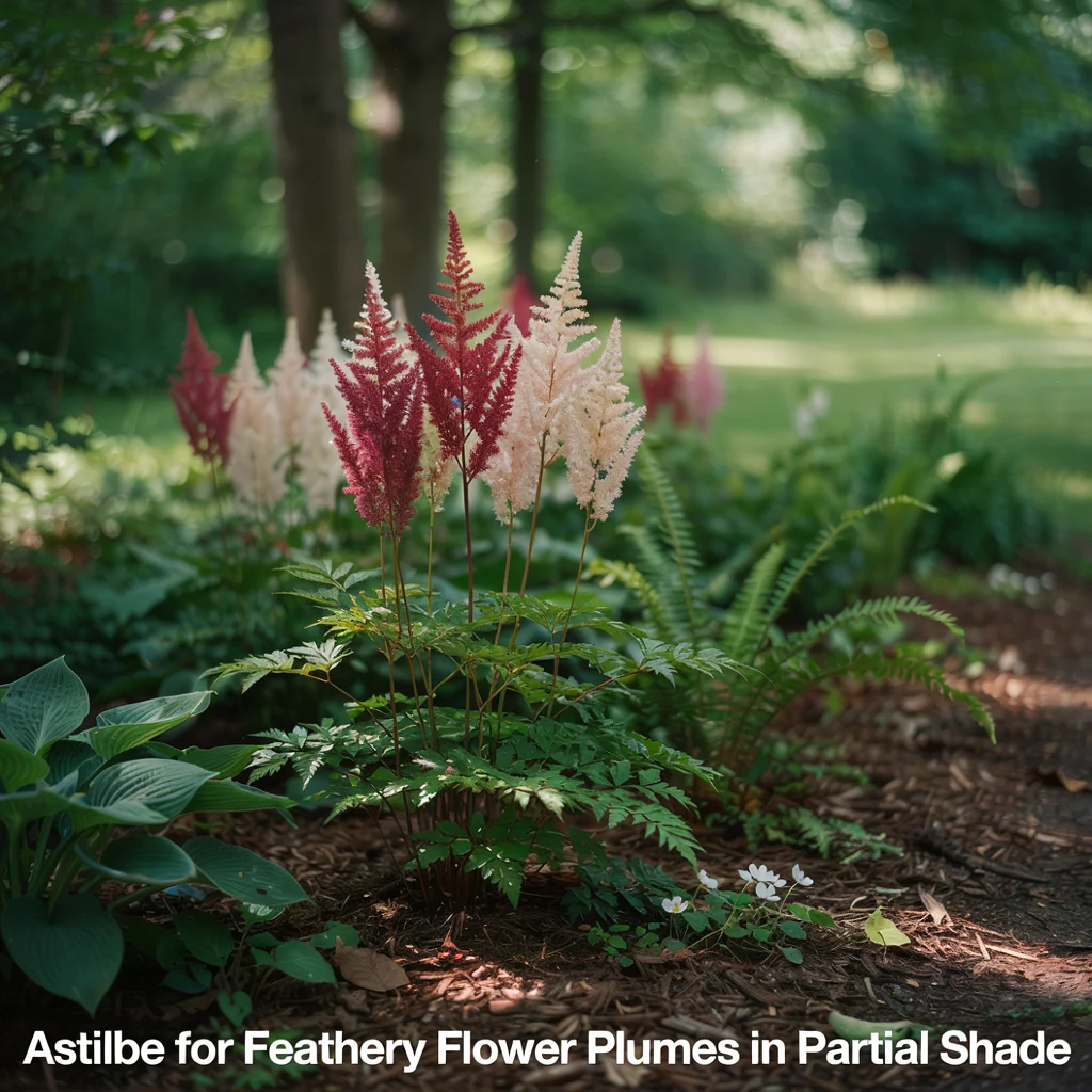 Astilbe for Feathery Flower Plumes in Partial Shade