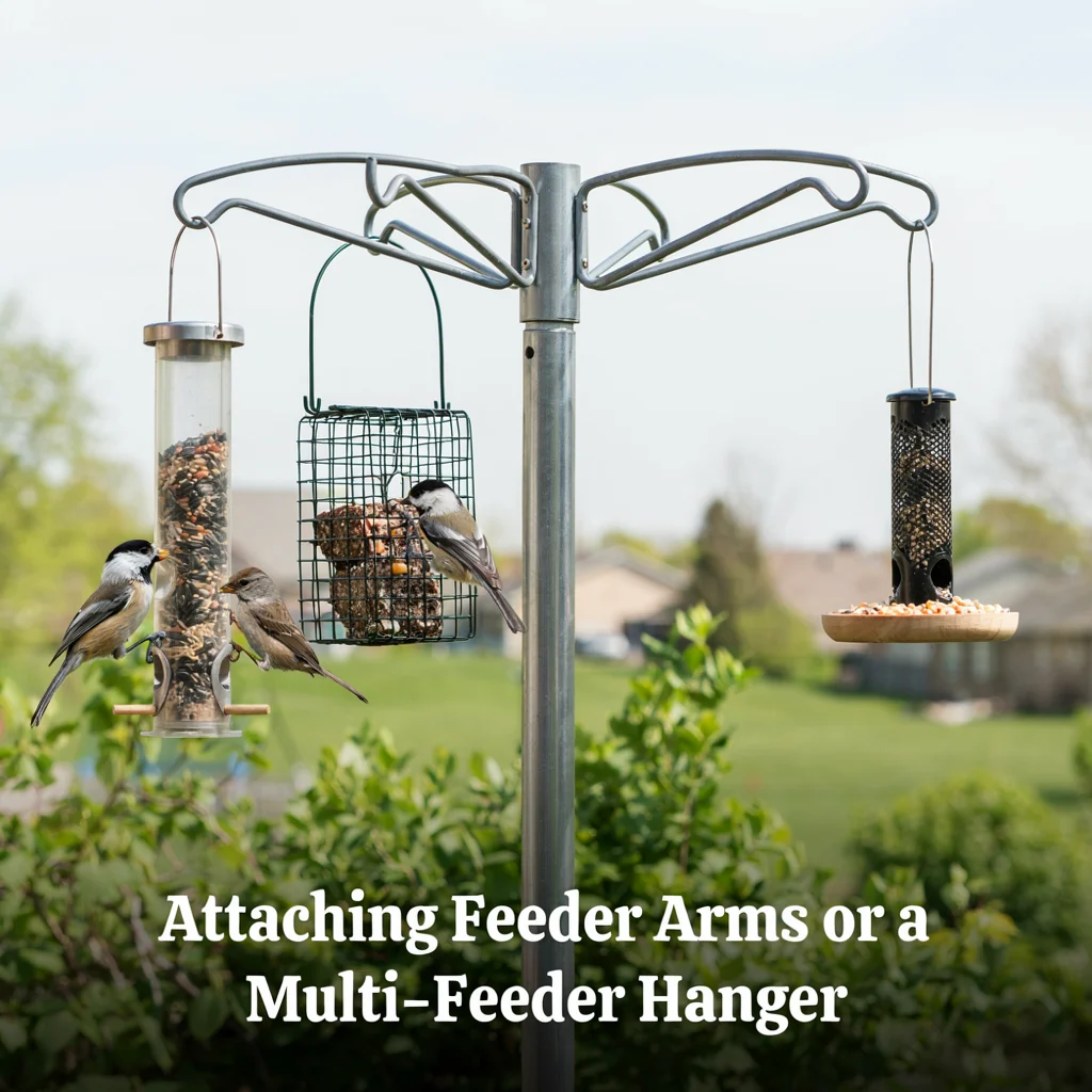 Attaching Feeder Arms or a Multi-Feeder Hanger