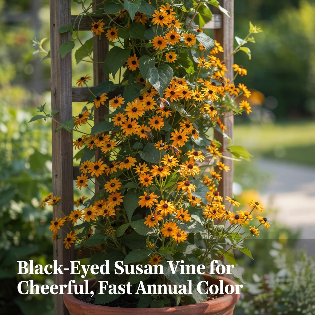 Black-Eyed Susan Vine for Cheerful, Fast Annual Color