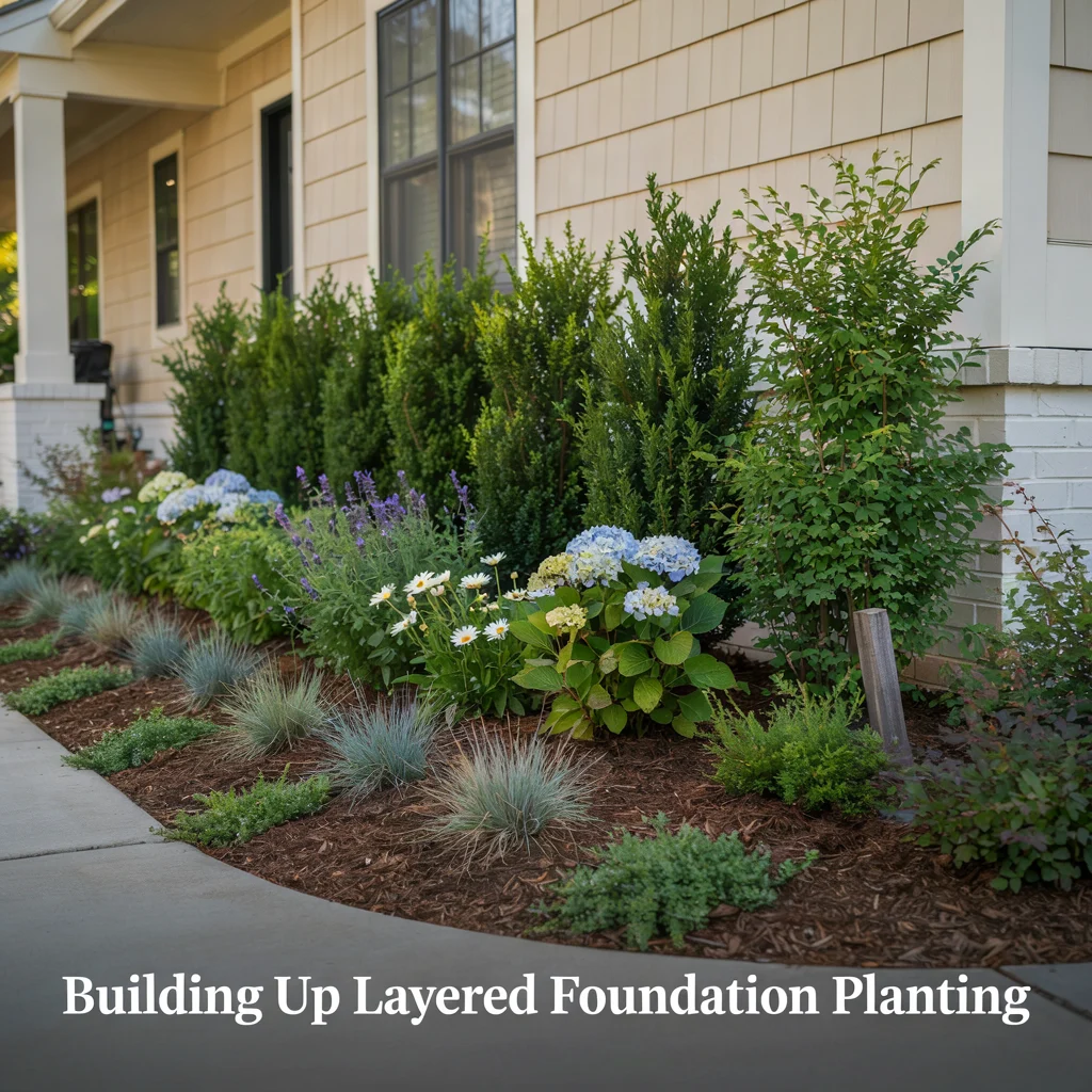 Building Up Layered Foundation Planting