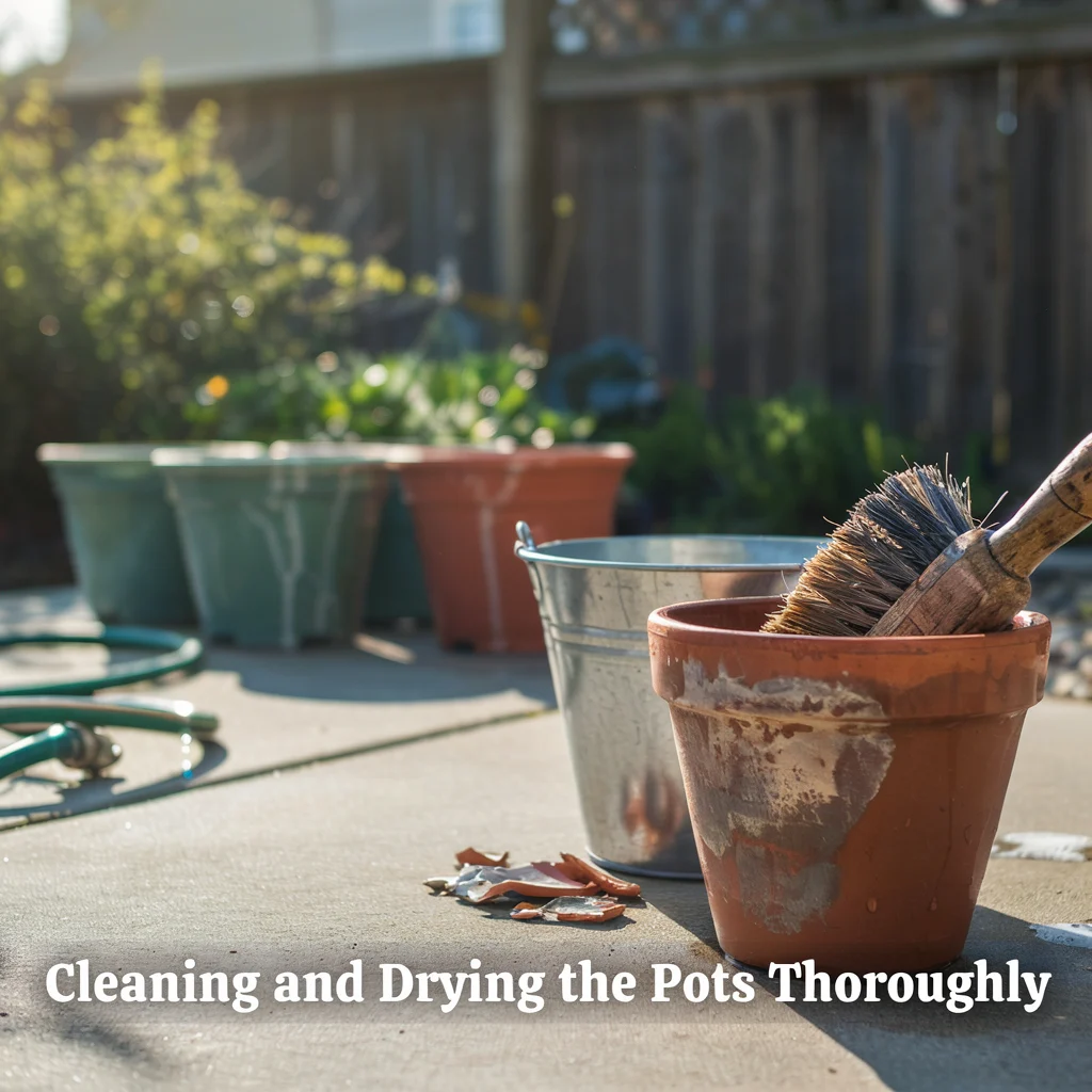 Cleaning and Drying the Pots Thoroughly